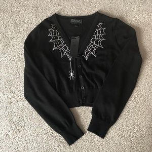Widow Web Obsessed Embroidered Cardigan